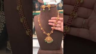 New Trending Long Haram Designs/Temple Jewellery Design2024 #haram #new #shopping #viral#gold#meesho