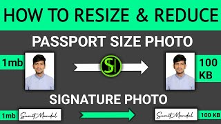 How to Resize and Reduce Photo and Signature for online forms with mobile in [Hindi] Compress image