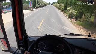 Chinese Made Truck Shacman X3000 Road Test - Full Loaded on Mountain Road