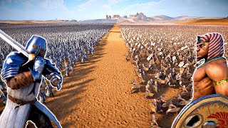 500.000 HEAVY KNIGHT ARMY vs 500.000 EGYPTIAN SPEARMAN ARMY - Ultimate Epic Battle Simulator 2