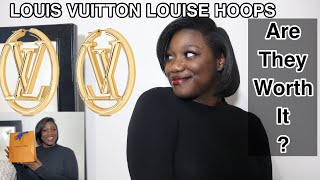 LOUIS VUITTON LOUISE HOOP EARRINGS REVIEW| Luxury Unboxing 2021| TrenijahG