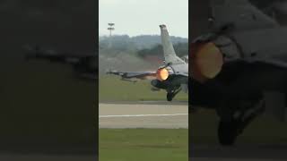 USAF F-16 blasting out of Mildenhall ex Cobra Warrior #shorts #f16