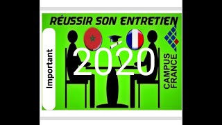 les questions les plus fréquemment posées durant l'entretien campus France 2020/2021+ les réponse