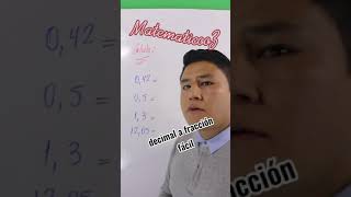 ✅Trucazo. 🧠♥️Decimales a fracciones en segundos. 🤓🇵🇪🧠✅