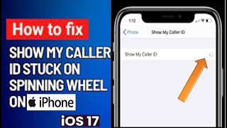 Show my caller ID stuck on spinning wheel Fix