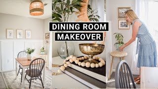 DINING ROOM MAKEOVER Renter-Friendly & Under $150 🌿 DIY Transitional Decor Transformation