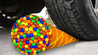 Crushing Crunchy & Soft Things by Car EXPERIMENT: Car vs M&M IceCream