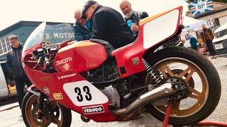 BROOKLANDS Motorcycle Day 2024 Honda 350cc DUCATI Racer & more NORTONS than you can shake a stick at