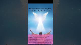 Unlock the Power of the Holy Spirit with this 3-Day Miracle Prayer | #catholicprayer