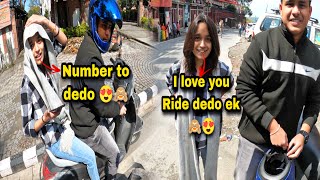 Picking Up Cute Stranger Girl In My Superbike 😍 || Front Of Her Boyfriend 😂|| She Ask My Number 🙈