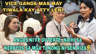 VICE GANDA MAS MAY TIWALA KAY ATTY LENI. FP DUTERTE NAIHI SA NERBYOS KAY SEN RISA?😂