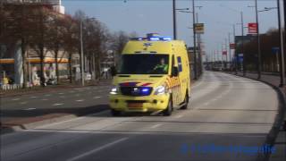 12-3-2017 (Nieuwe Ambulance 05-151 met LUCHTHOORN) 6X Ambulance En 1x Brandweer Met Spoed  Groningen