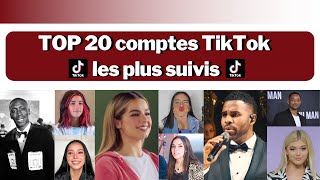 TOP 20 comptes TikTok les plus suivis | 2023