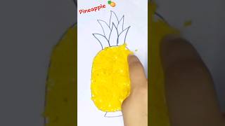 Draw Pineapple 🍍  with cotton threads# Plz like and subscribe # Ayesha art and craft