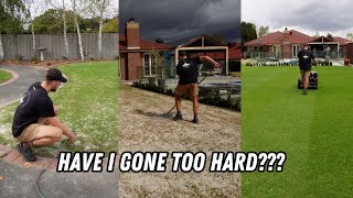 Autumn lawn renovation updates // Pushing the limits and running out of warm weather!!!!