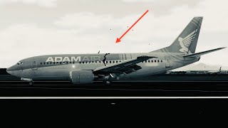 Dangerous Landing, Crashes in Half After Hard Landing