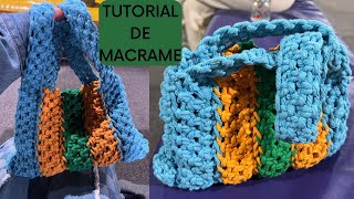 Tutorial Bolsa Colorida de Macrame