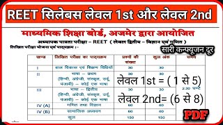 Reet new syllabus 2025 | रीट लेवल प्रथम सिलेबस | रीट लेवल सेकंड सिलेबस | reet new vacancy#reet#video