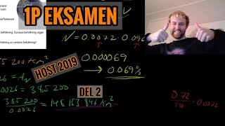 Eksamen Matematikk 1P Høst 2019 Del 2