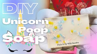 DIY Unicorn Poop Soap | Melt & Pour Soap | Cotton Candy Scented