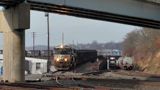 NS Coal Train Passing Island Avenue Yard - 11/29/2022