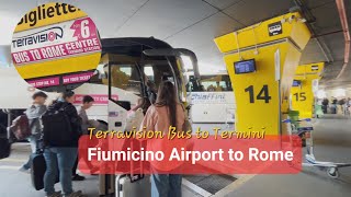 Fiumicino Airport Bus to Roma Termini | Italy Trip