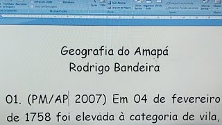 Revisão Geo Amapá Concurso Pm/AP 2017 - Parte 2