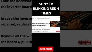 HOW TO FIX SONY TV BLINKING RED 4 TIMES #shorts #shortvideo #sonytv