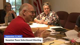 Swanton Town Selectboard Meeting | 09/17/2024