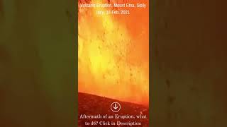 #Shorts - Volcanic Eruption, Mount Etna, Sicily Italy, 16 Feb  2021