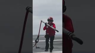 The crew of CVN 78 conducts vertical replenishment at the sea #military #aircraftcarrier #shorts