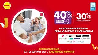 40% dto. o 30% dto. en ropa interior para toda la familia.