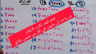 قراءة الارقام بالانجليزى/ numbers