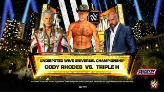 Cody Rhodes Vs Triple H - Shawn Michael Special Guest Referee Tittle Match | WWE 2k24