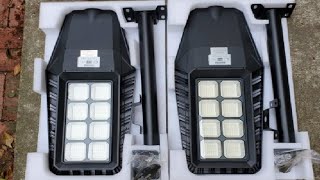 AKOFUN 2 Pack 800W Solar Street Light Review, Very bright and easy to mount on anything