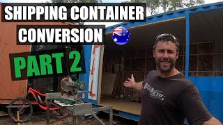 BUILDING OUR TINY HOUSE AUSTRALIA ( Part Two - Installing the windows, insulating, and the wiring )