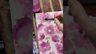 let's paint in the rain!! #watercolor #relaxing #watercolorflorals