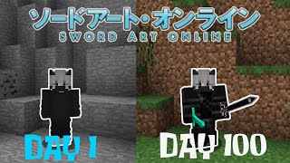 I Played Minecraft Sword Art Online For 100 DAYS… This Is What Happened