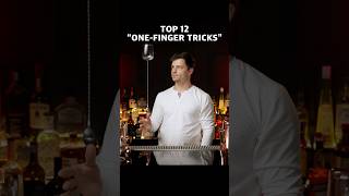 flair tricks TOP 12"ONE-FINGER TRICKS" bottle, shaker, Spoon, glass, jigger