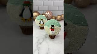 Snow globe cupcakes❄️🧁☃️ #cupcakes #snowglobe #cakedbyrach #cuteideas #christmasbaking #shortsfeed