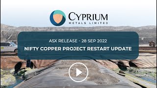 Cyprium Metals Ltd (ASX:CYM) MD Barry Cahill on the Nifty Copper Project Restart Update