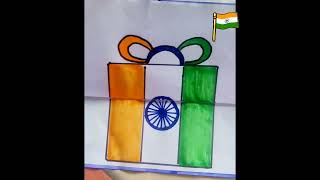 Independence Day Greetong card idea:Tricolour Art🇮🇳🇮🇳Republic Day Special :Tricolour Activity