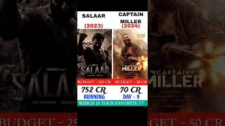 Captain Miller vs Salaar Movie Comparision || box office collection #rlglawa #viral #captainmiller