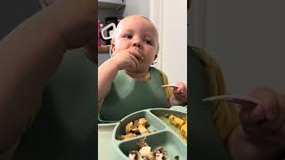 Levis first time trying noddles this big!! I was so nervous 🙃#babyledweaning #whatmybabyeats