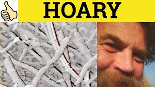 🔵Hoary Defined - Hoar Definition - Hoary Meaning - Hoary Examples Hoary Definition Literary English