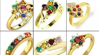 Beautiful Gold  Navaratna Stone Ring Designs Collections / Lucky Navaratna Stone Ring Designs Ideas