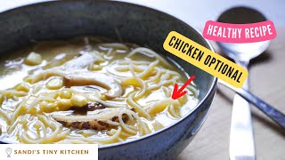 Shiitake & Corn Chicken Noodle Soup | Easy Soup Recipe