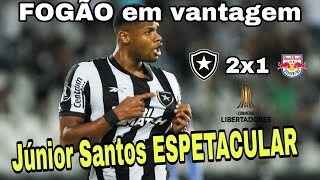 Júnior Santos decide de novo. Botafogo leva vantagem para SP.