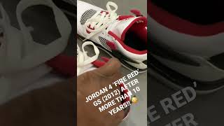 JORDAN 4 ‘FIRE RED’ GS (2012) AFTER MORE THAN 10 YEARS!! #jordan4 #cracked #sole