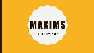 COMMON LEGAL MAXIMS: Legal Maxims from "A" - www.legalarmor.co.in